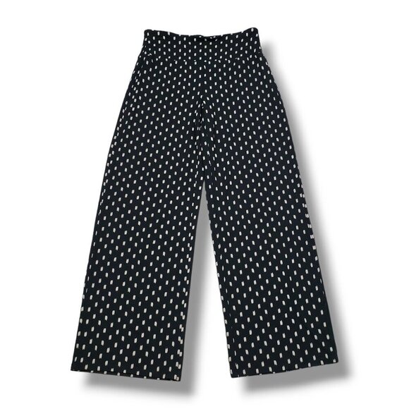 J Jill Wearever Collection Smooth Fit Full Leg Pants Womens XS Black Printed Hig - Picture 1 of 8